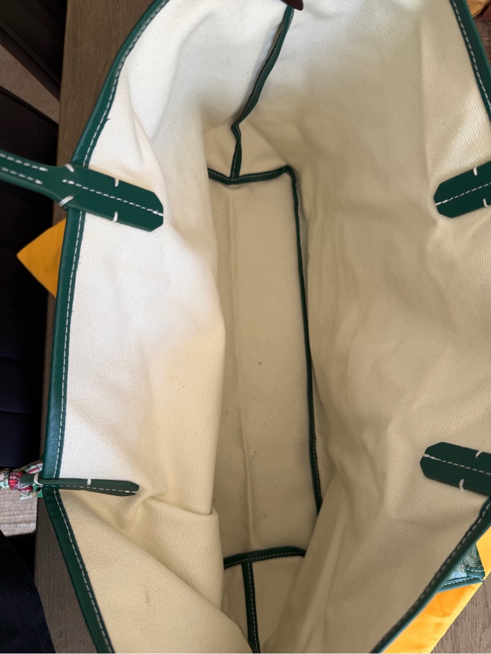 Green Tote with Matching Pouch - Picture 5 of 13